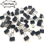 120 Pack Mini Binder Clips, Black Binder Clips, Small Paper Clips 15mm 5/8 Inch. Micro Size Office Clips for Home School Office and Business. - Image 6